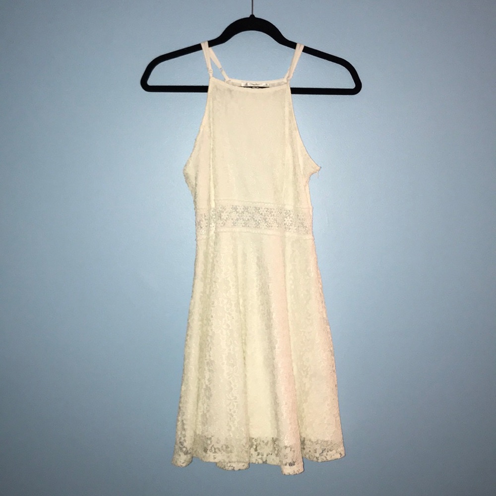 white lace tank top dress